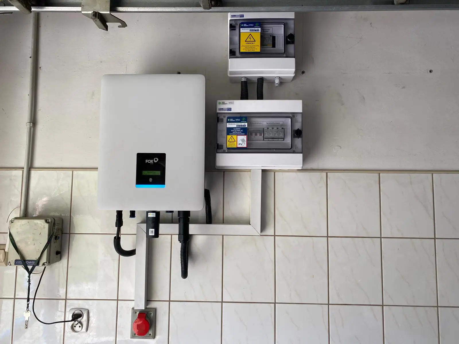 Część elektryczna instalacji fotowoltaicznej w Bogatyni